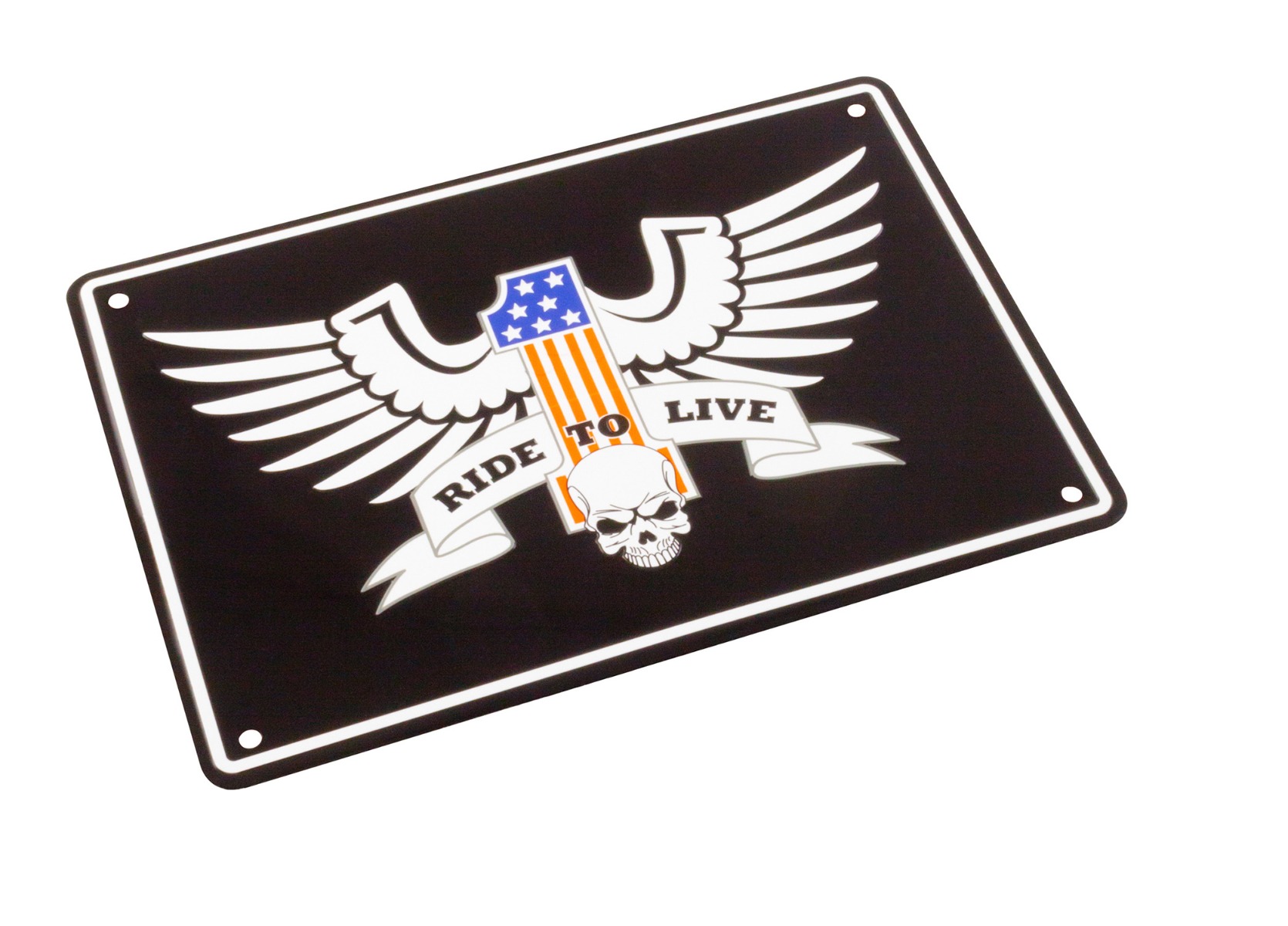 Metal Motorcycle Sign Live to Ride 20.5x29cm