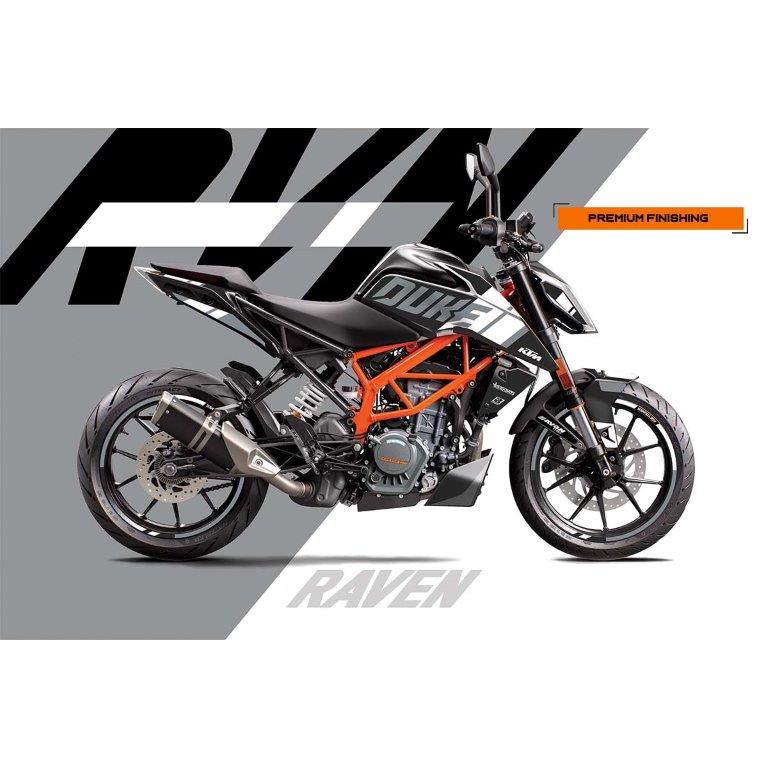 Bagoros Decal set The Raven KTM 125 Duke / 250 Duke / 390 Duke 2017 - 2023