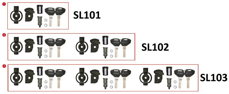 Givi SL103 Security Lock lock set for GIVI cases