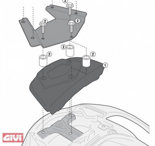 Givi SR3104KIT Mounting kit to mount top box carrier SR3104 and SR3104MM