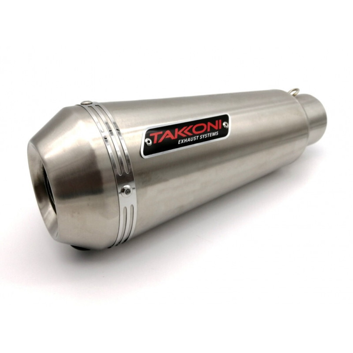 Takkoni exhaust Oval stainless steel short for the Yamaha FZ-1 built between 2006 and 2015