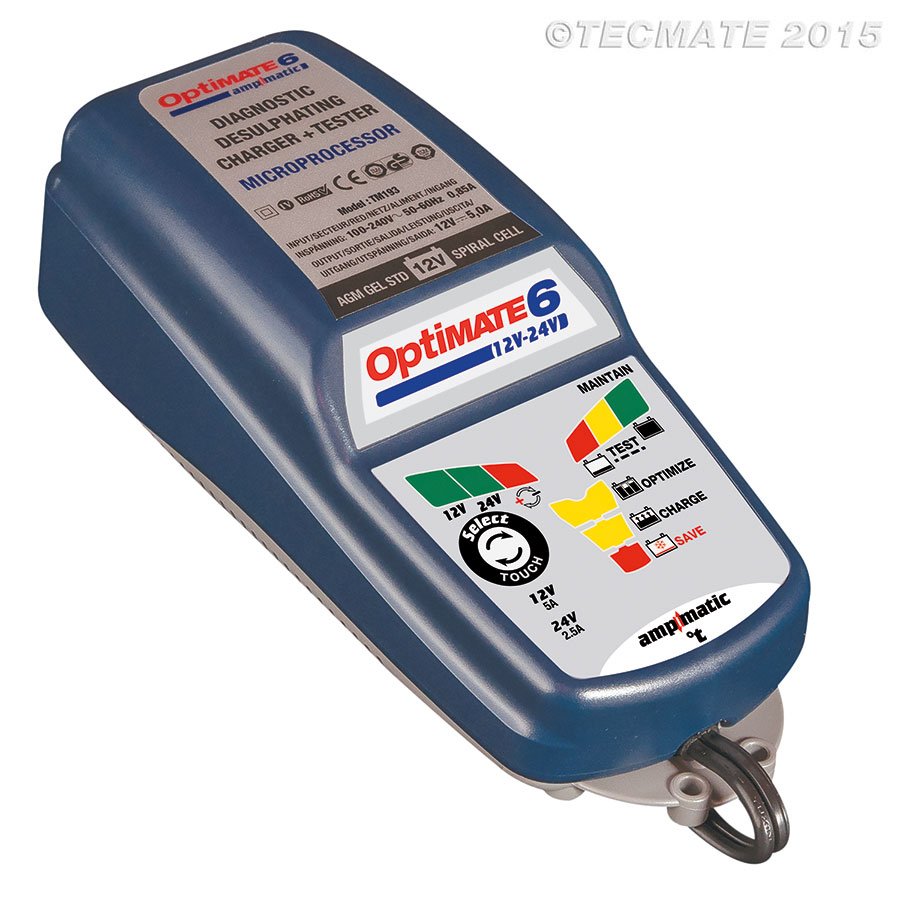 Optimate 6 Battery charger / trickle charger 12 / 24 volt TM194