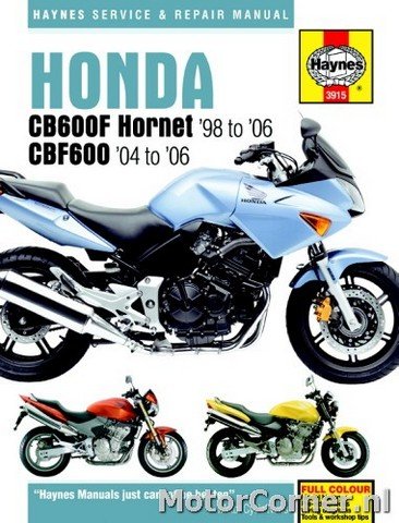 Workshop manual Haynes Honda CB600F Hornet and CBF600 (98-06)