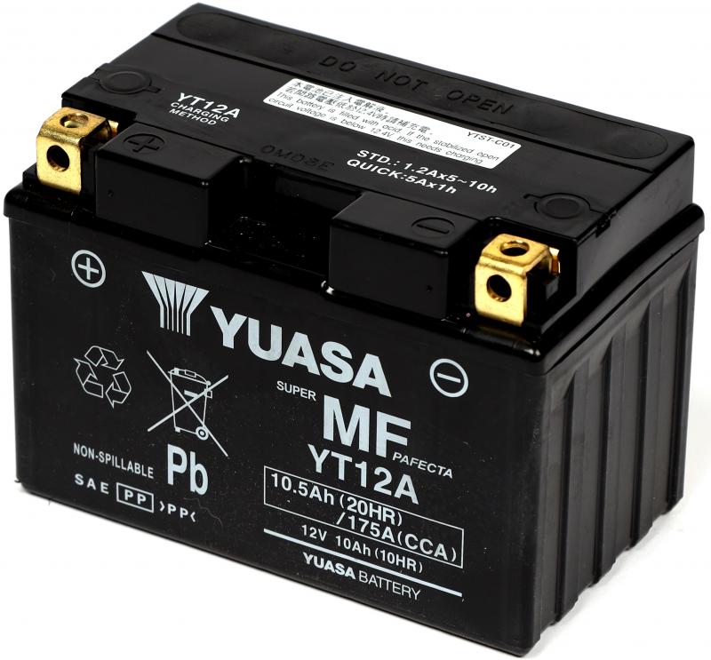 Yuasa Battery YT12A maintenance-free motorcycle battery