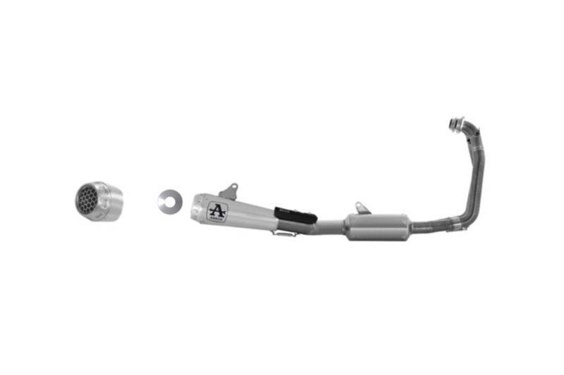 ARROW COMPETITION EVO Complete Titanium motorcycle exhaust system with mesh end cap for Aprilia Tuono 660 from 2020